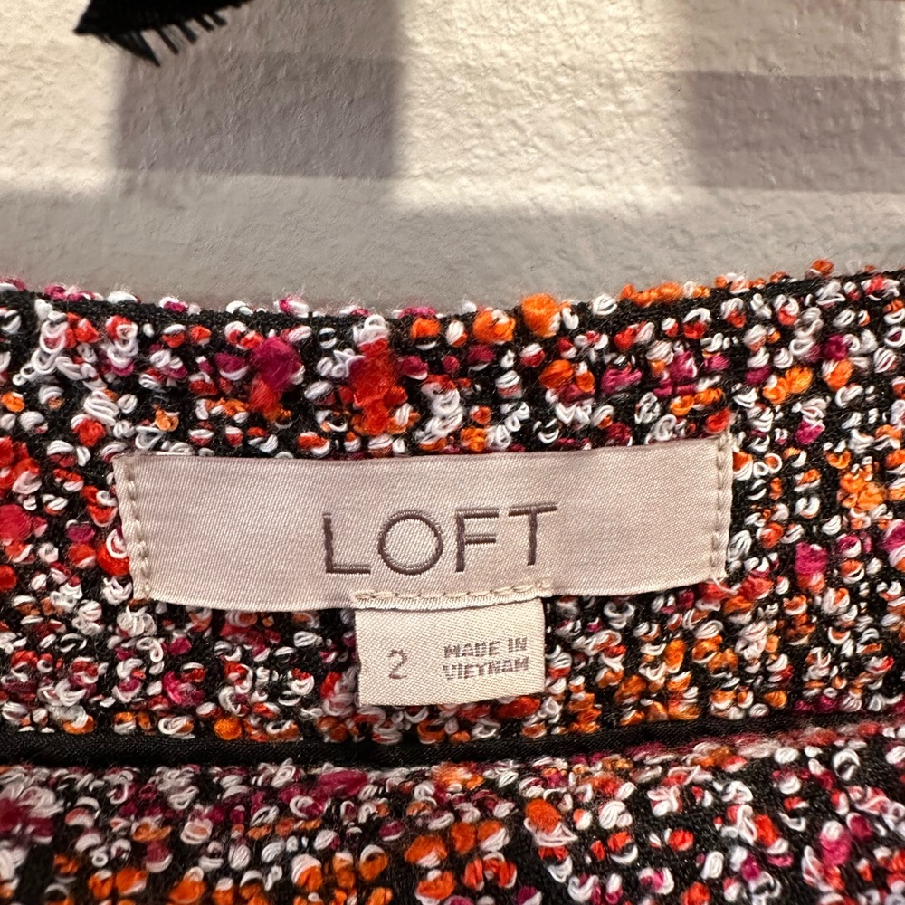 LOFT Ruffle Tweed Skirt - Picture 3 of 3